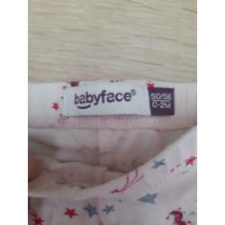 Super schattig babyface unicorn legging maat 50/56 zgan