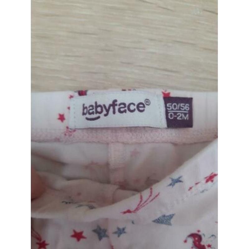 Super schattig babyface unicorn legging maat 50/56 zgan