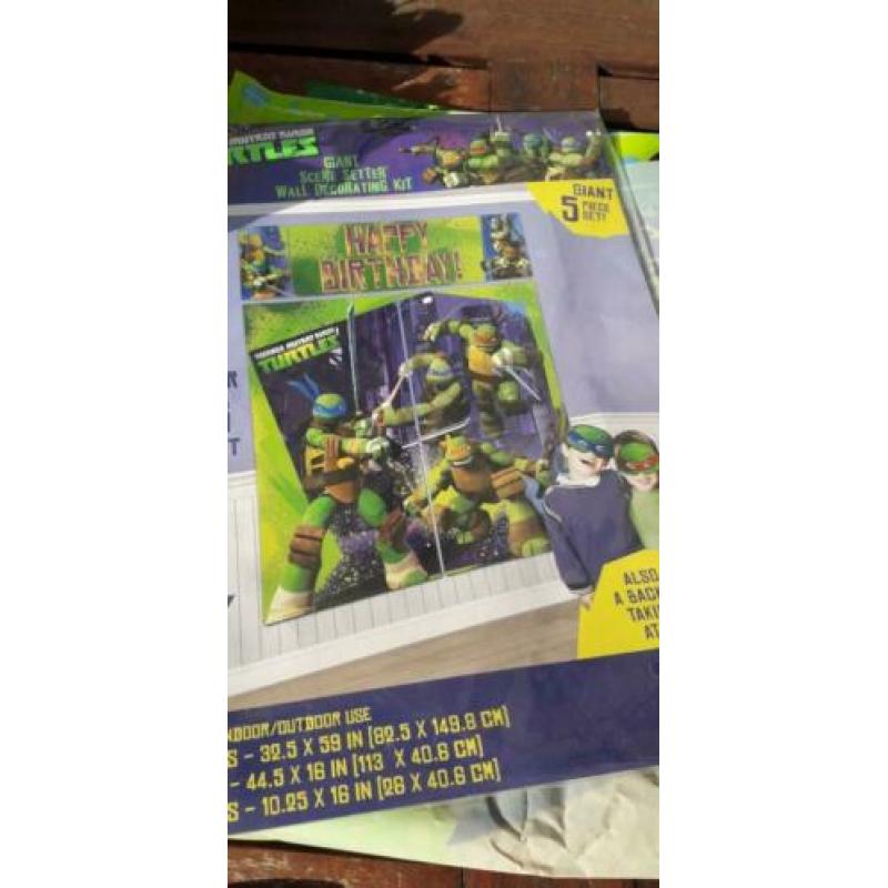 Versiering ninja turtles kinderfeest