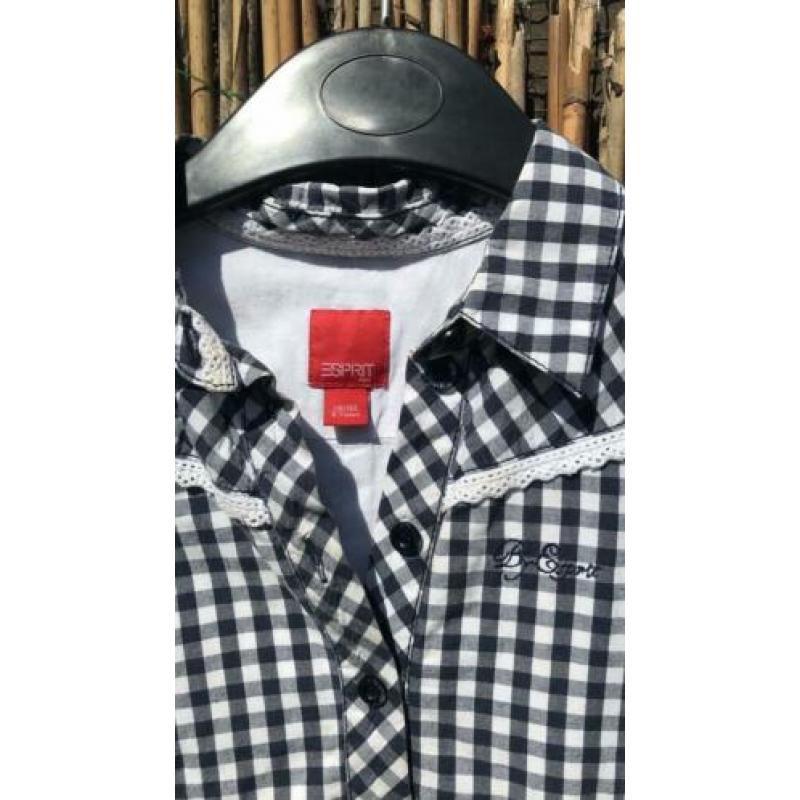 Jurkje Esprit 116 blauw geblokt
