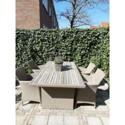 Tuinset rietlook met hout l: 2meter, b: 1meter h: 75 cm