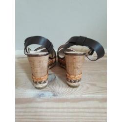 Sleehak schoenen met bruine glitters maat 40 Elvio Zanon