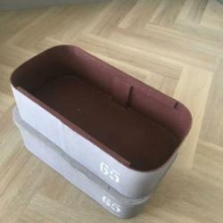 Opbergbox 2x, hout, lichtgrijs