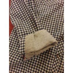 Mooie blouse in ruit met tricot binnen zijde. Maison scott