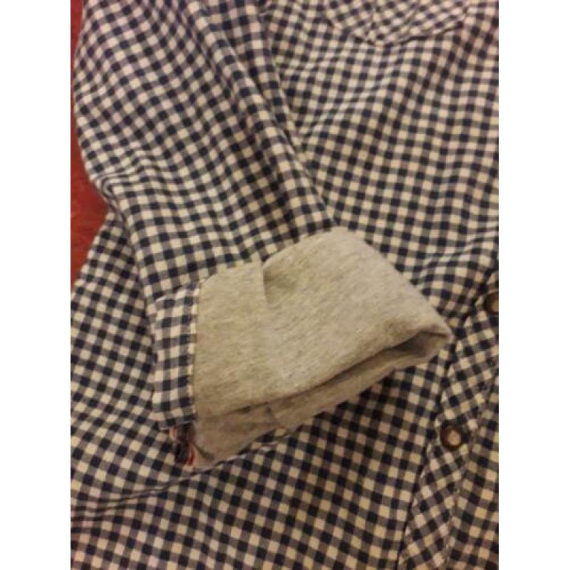 Mooie blouse in ruit met tricot binnen zijde. Maison scott