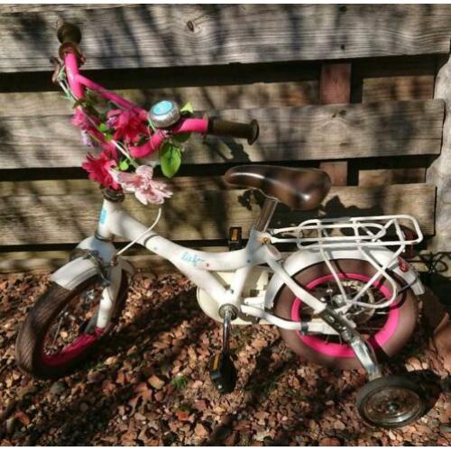 *Lief* kinder fiets 12 inch zijwieltjes terugtraprem
