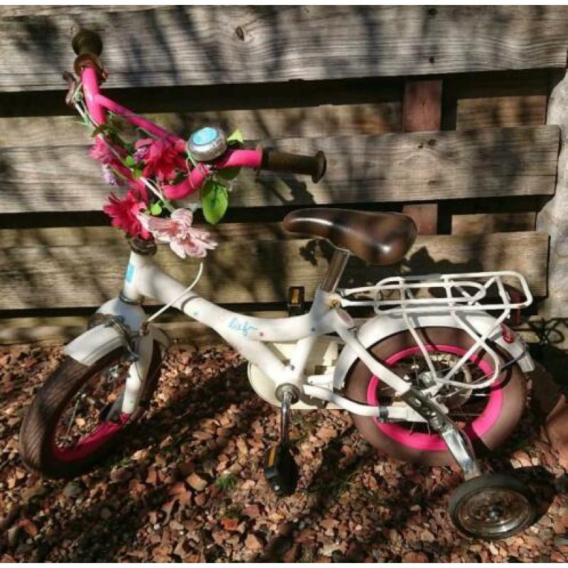 *Lief* kinder fiets 12 inch zijwieltjes terugtraprem