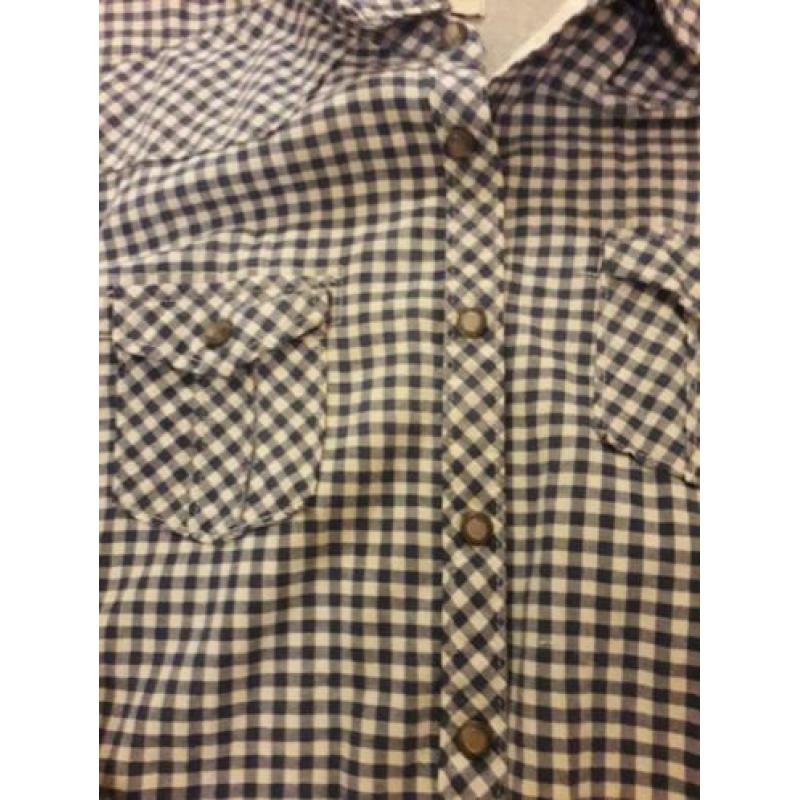Mooie blouse in ruit met tricot binnen zijde. Maison scott