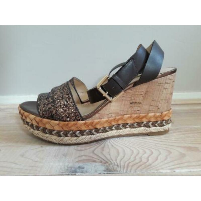 Sleehak schoenen met bruine glitters maat 40 Elvio Zanon