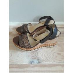 Sleehak schoenen met bruine glitters maat 40 Elvio Zanon