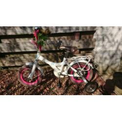 *Lief* kinder fiets 12 inch zijwieltjes terugtraprem