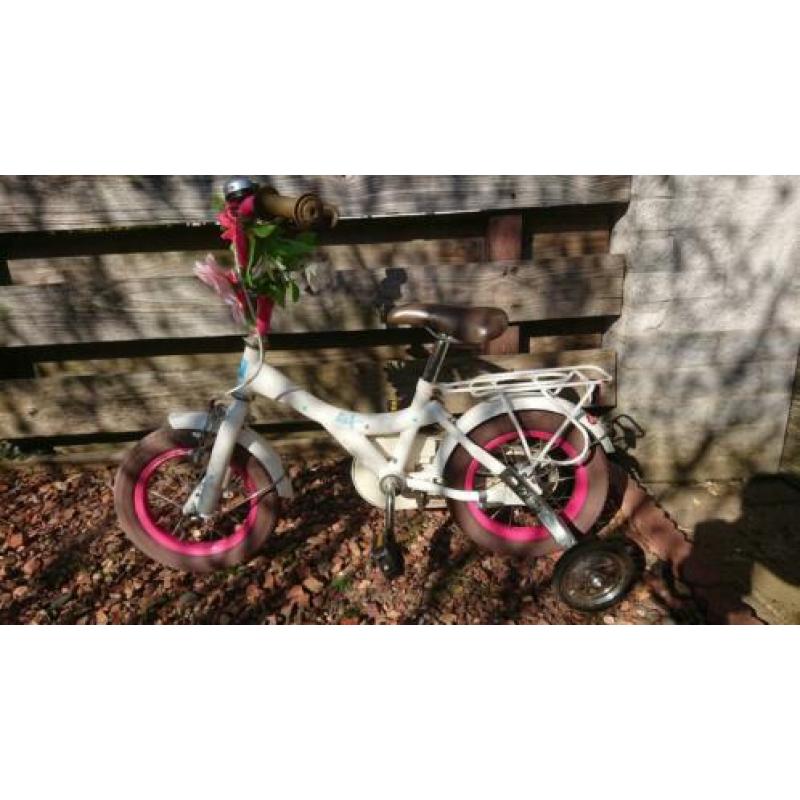 *Lief* kinder fiets 12 inch zijwieltjes terugtraprem