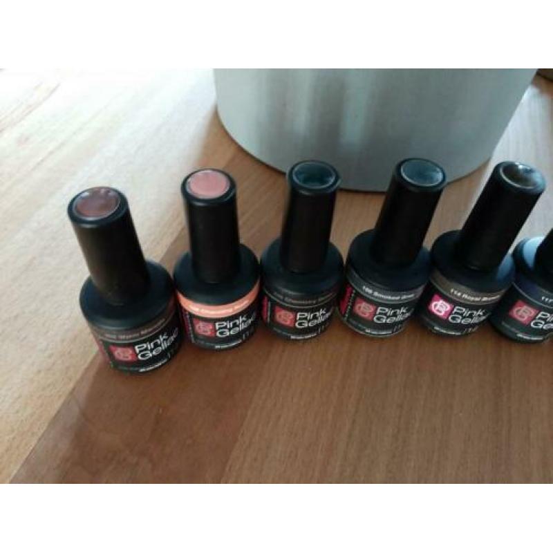 11 potjes pink gellac gellak gelnagels gelnagellak