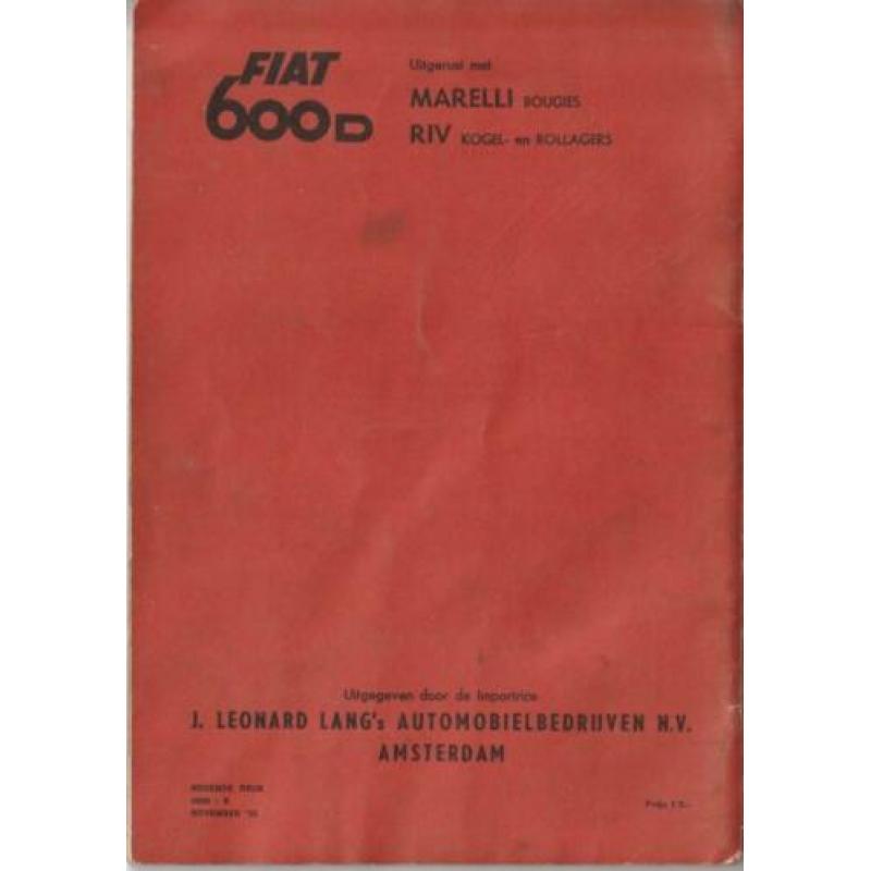 Fiat 600D Handleiding