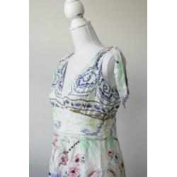 Not the Same - NTS zomer jurk wit met print / zijde maat 40