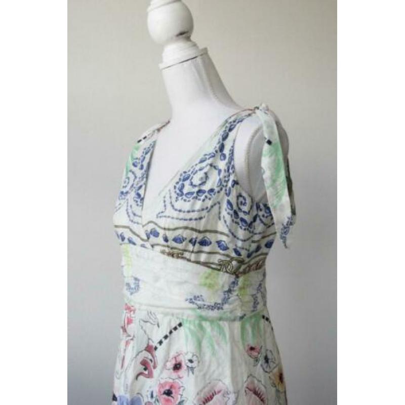 Not the Same - NTS zomer jurk wit met print / zijde maat 40