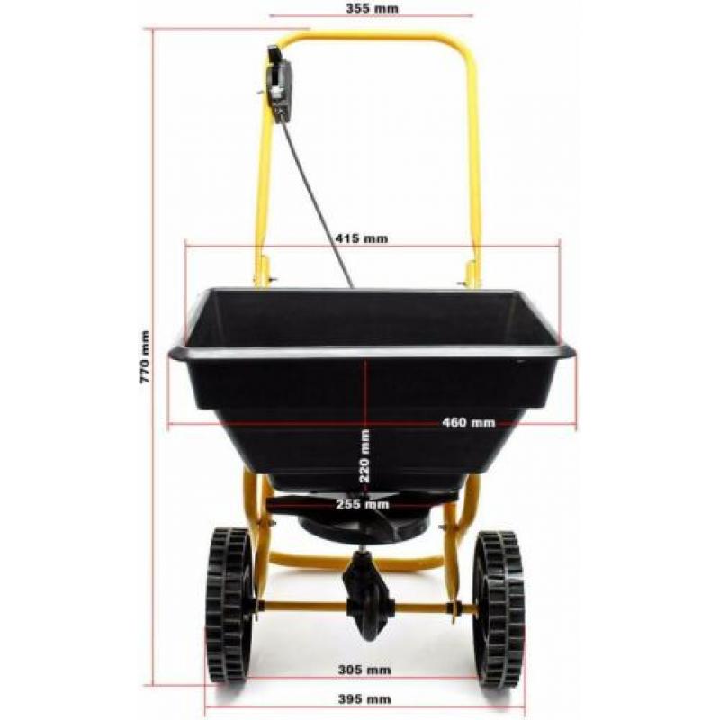 Strooiwagen | Zwart | 20 kg