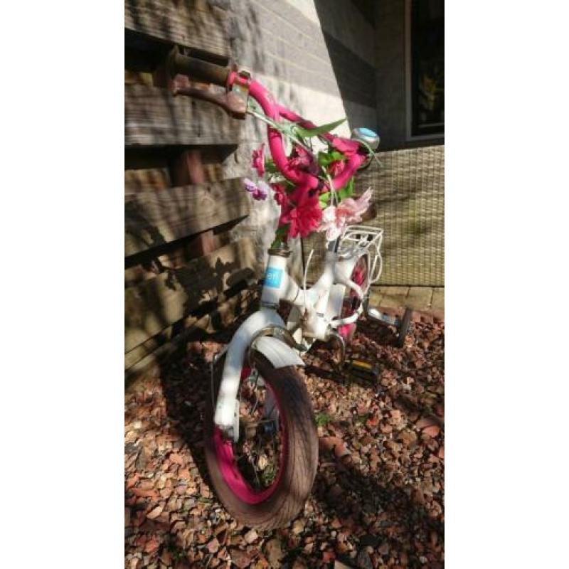 *Lief* kinder fiets 12 inch zijwieltjes terugtraprem