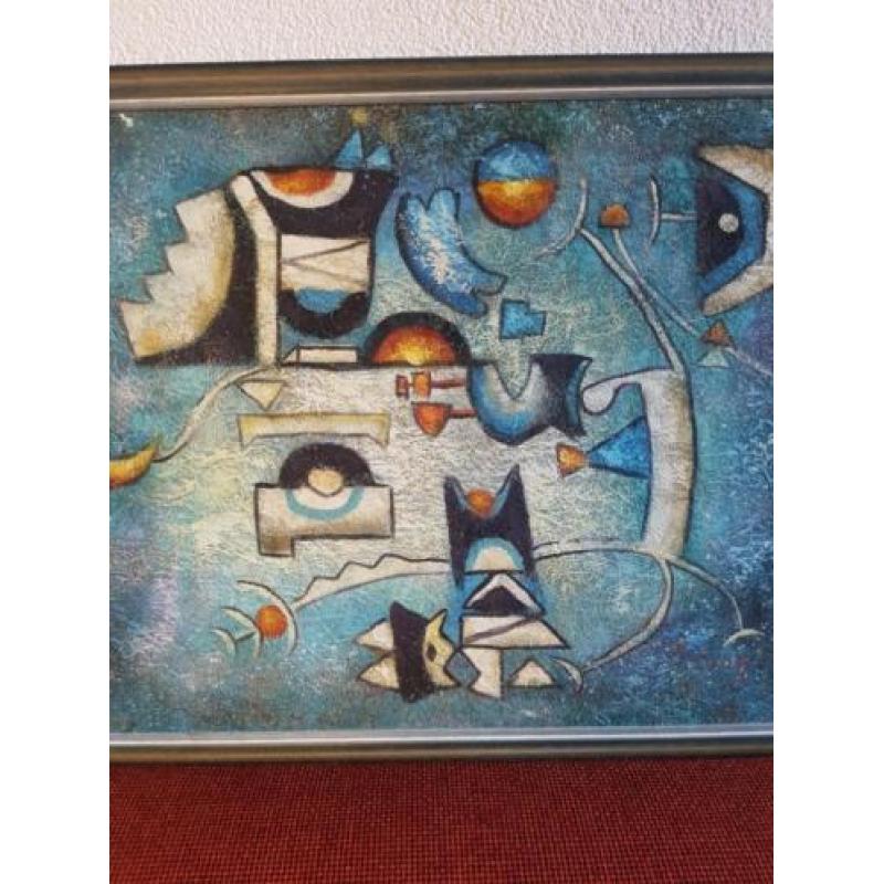 Schilderij abstract van Bernard Long