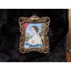 ====1880=miniatuurportret in koperen lijst=1880===