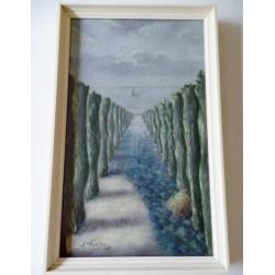 Pastel - krijttekening van A.A. Nicolai (1918-2015) Bresken