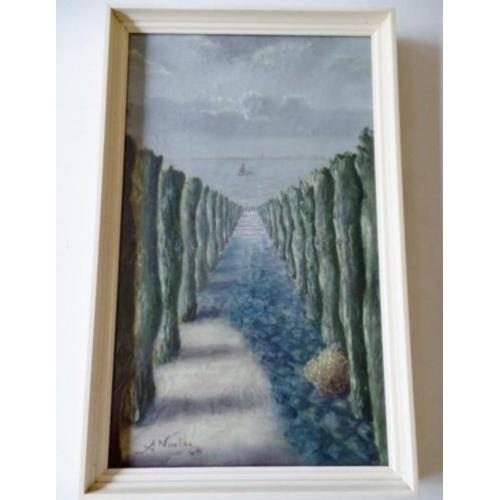 Pastel - krijttekening van A.A. Nicolai (1918-2015) Bresken