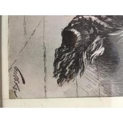 pentekening in schilderijlijst
