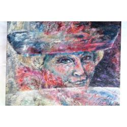" Prinses Beatrix " Acryl op doek en gemengde techniek