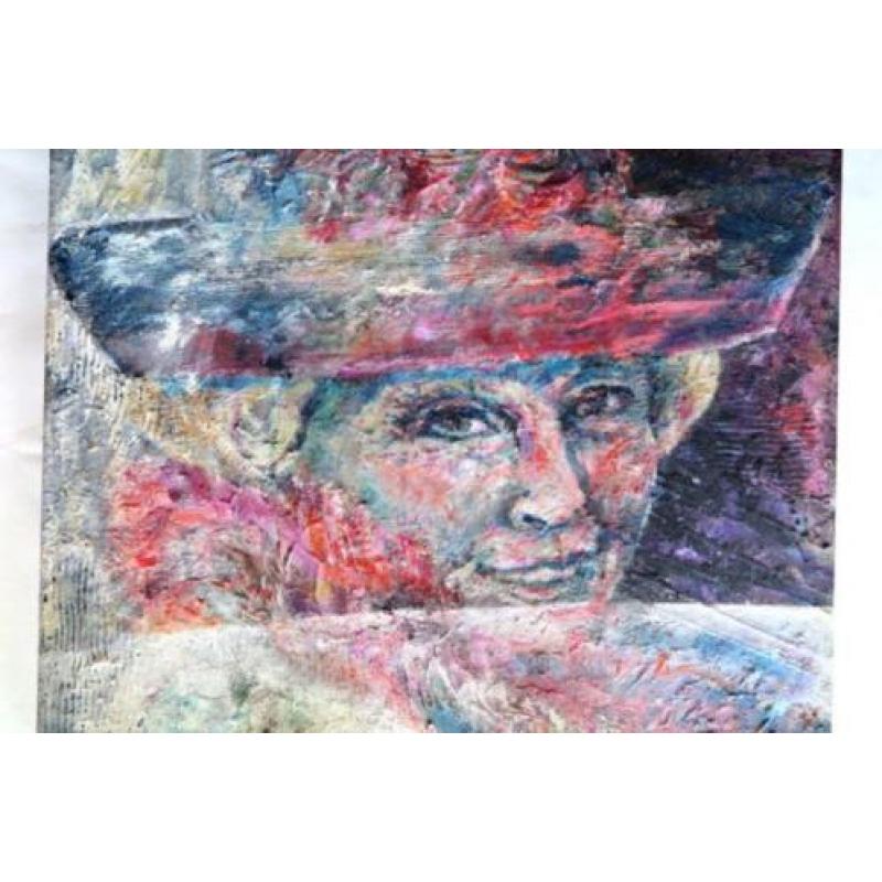 " Prinses Beatrix " Acryl op doek en gemengde techniek