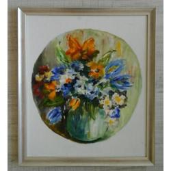 Kleurrijk stilleven met bloemen - virtuoos bloemstilleven