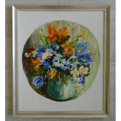 Kleurrijk stilleven met bloemen - virtuoos bloemstilleven