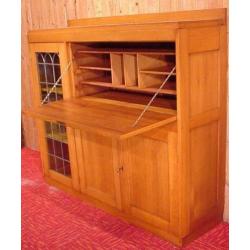 Art Deco Amsterdamse Secretaire, vitrine, buffet, dressoir
