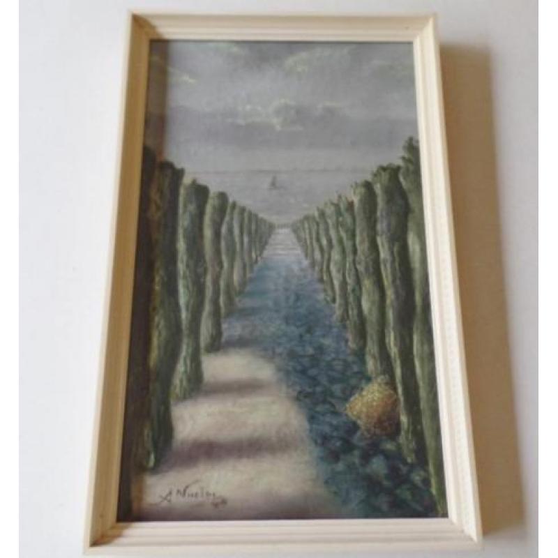 Pastel - krijttekening van A.A. Nicolai (1918-2015) Bresken