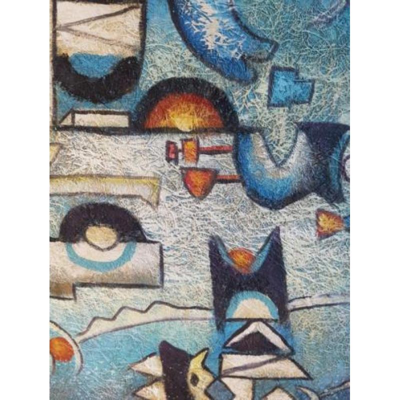 Schilderij abstract van Bernard Long