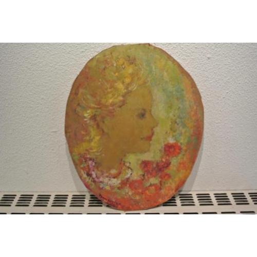 Medaillon Toon Koster 1913-1989 Iris Koster Charmante Dame