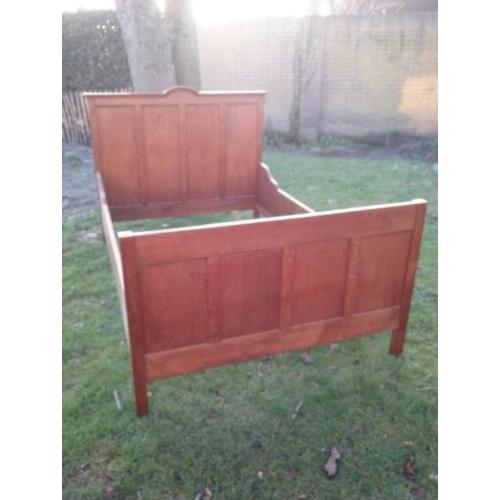 Oude eiken twijfelaar bed 190x120 eikenhout