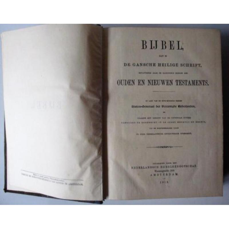 Bijbel 1913 Statenbijbel Goud op snee