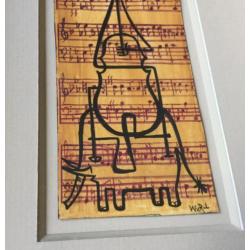 Diorama tekening muziekinstrument gesign Will van Roosmalen