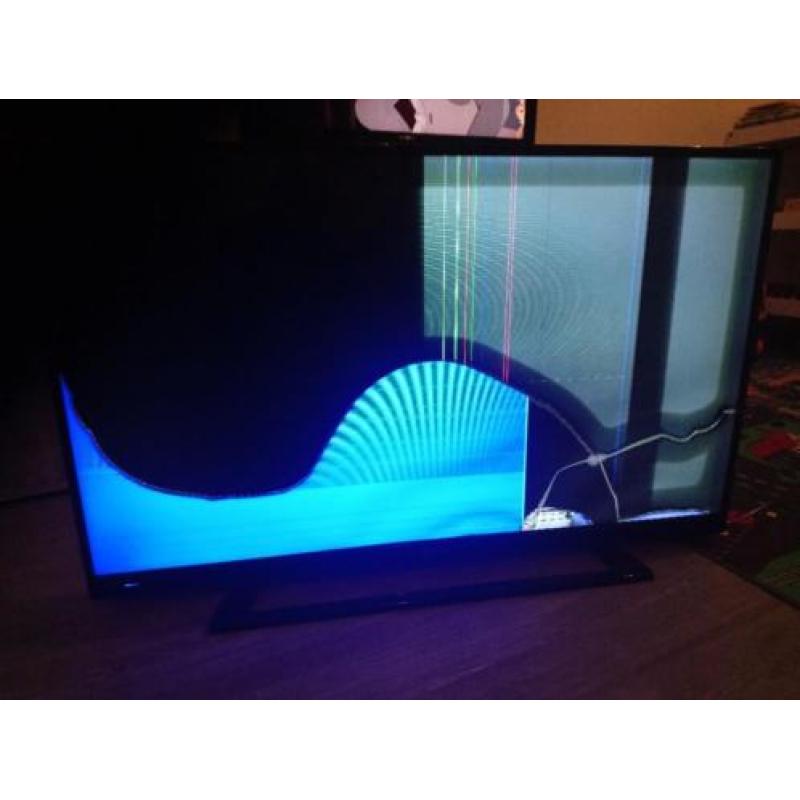 48 inch grundig scherm barst in scherm geen afstandsbedienin