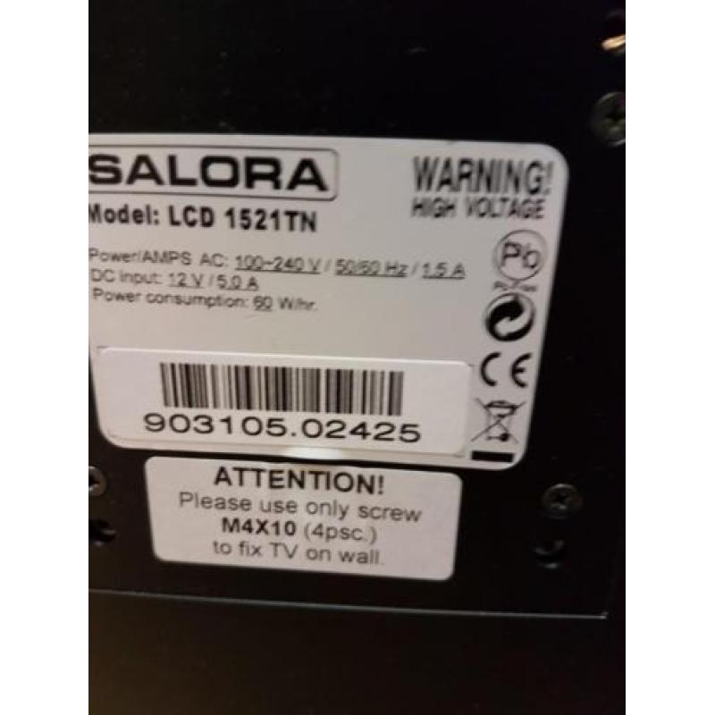 Salora kleine tv/monitor met afstandbediening