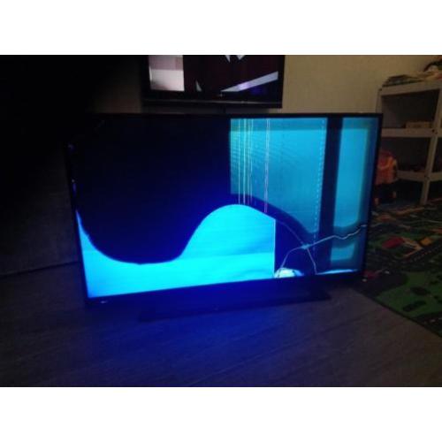 48 inch grundig scherm barst in scherm geen afstandsbedienin
