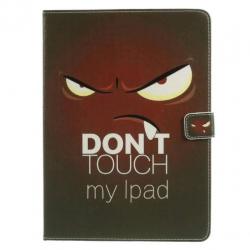 iPad 2017 en Air 1 boekstijl hoes Don't touch my iPad