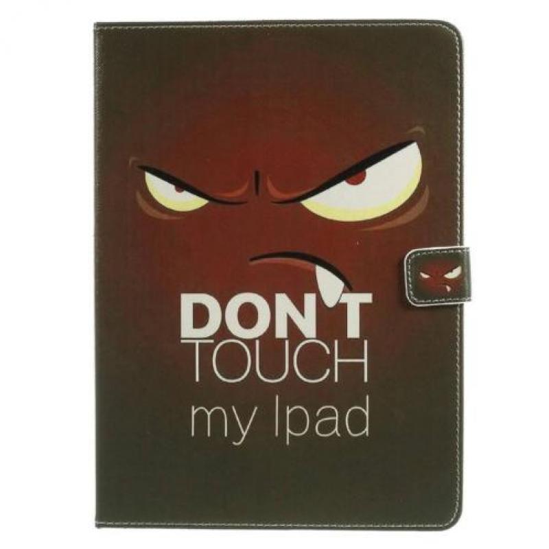 iPad 2017 en Air 1 boekstijl hoes Don't touch my iPad