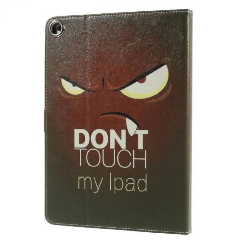 iPad 2017 en Air 1 boekstijl hoes Don't touch my iPad