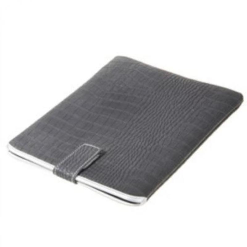 Zwarte Krokodil Croco Hoes iPad 9.7 Tablet Sleeve 25,5 x 20