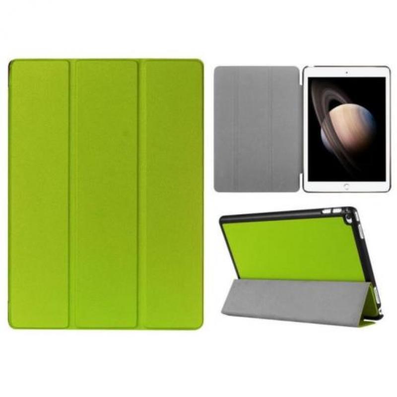 iPad Pro 12.9 - hoes, cover, case - 3-fold- PU leder - groen