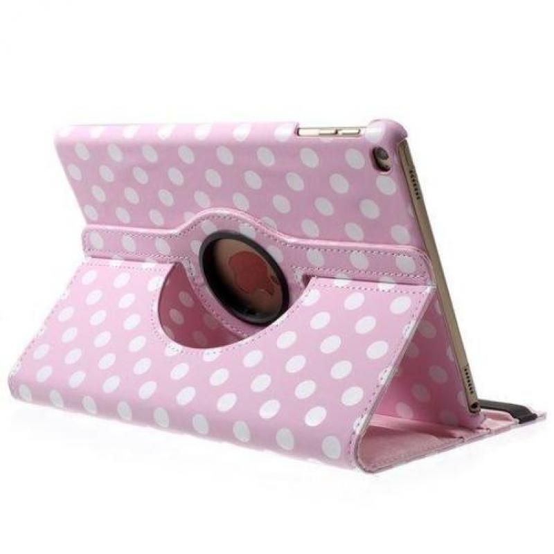 iPad 9.7 (2017 / 2018) hoes 360 graden flip cover - polka...