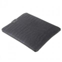 Zwarte Krokodil Croco Hoes iPad 9.7 Tablet Sleeve 25,5 x 20