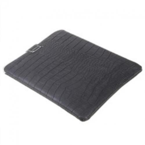 Zwarte Krokodil Croco Hoes iPad 9.7 Tablet Sleeve 25,5 x 20