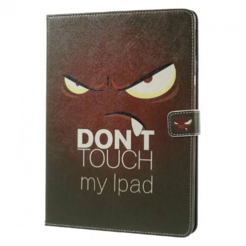 iPad 2017 en Air 1 boekstijl hoes Don't touch my iPad
